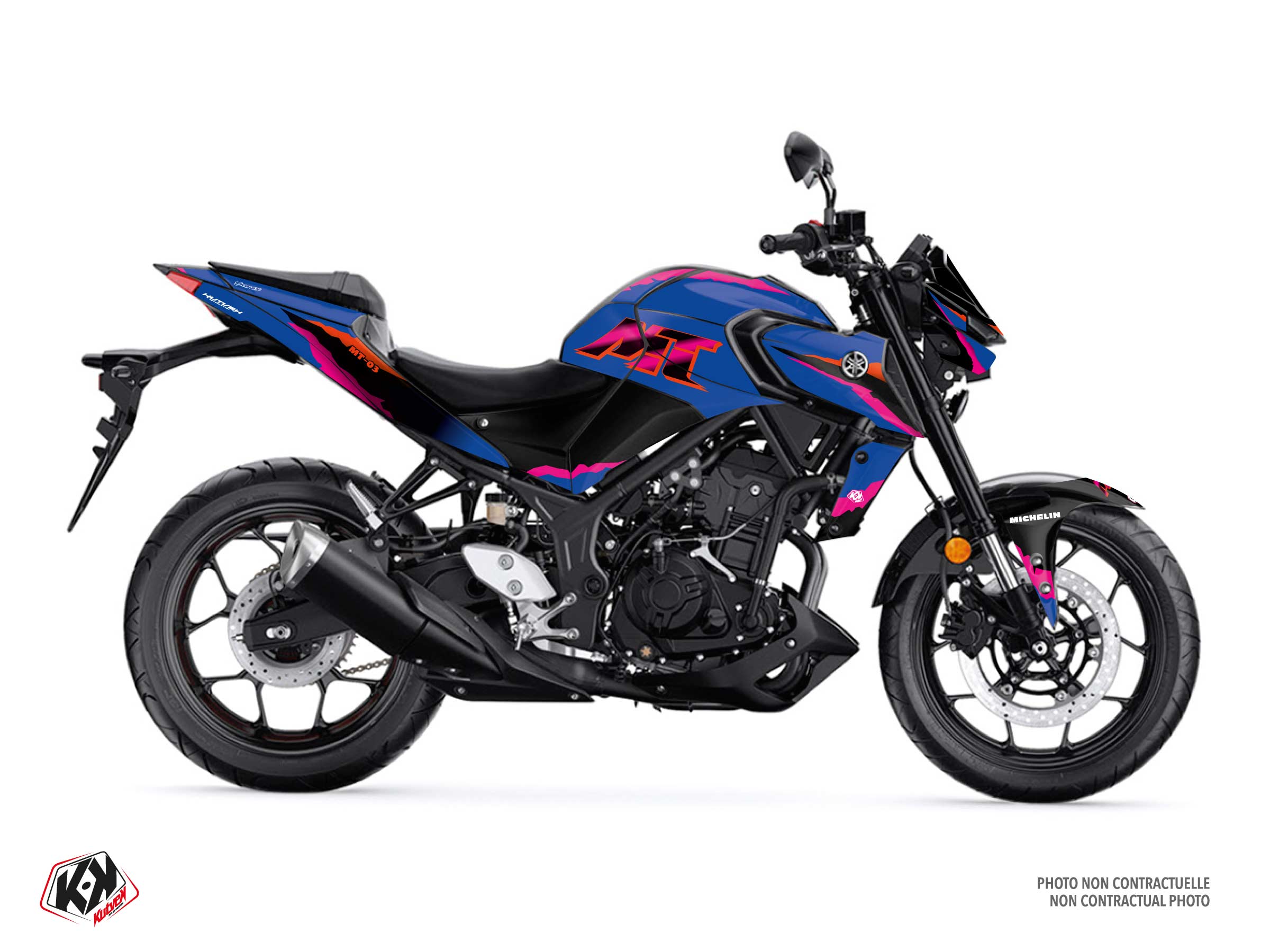 Kit Déco Moto Fifty Yamaha Mt 03 Bleu