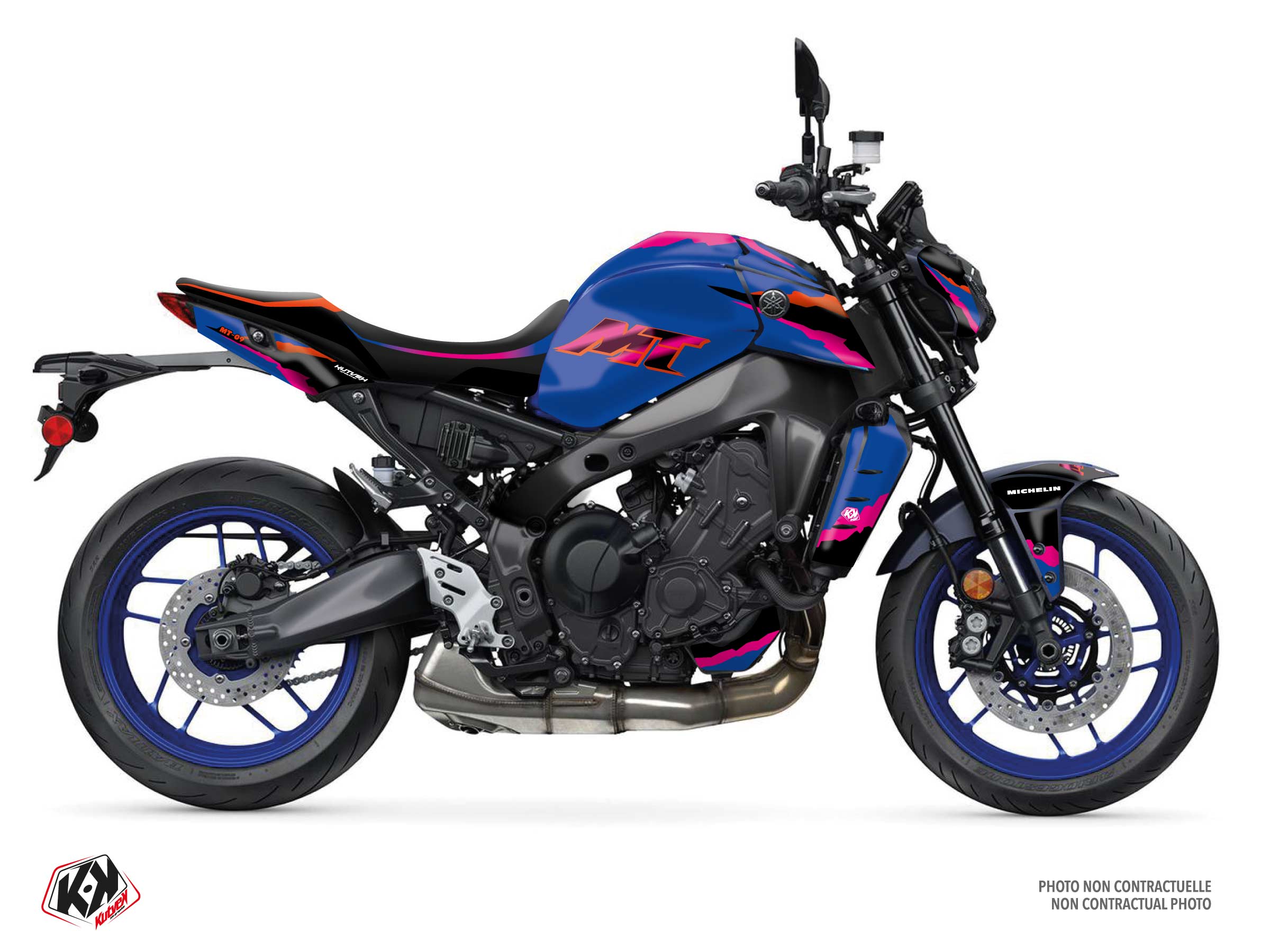 Kit Déco Moto Fifty Yamaha Mt 09 Bleu