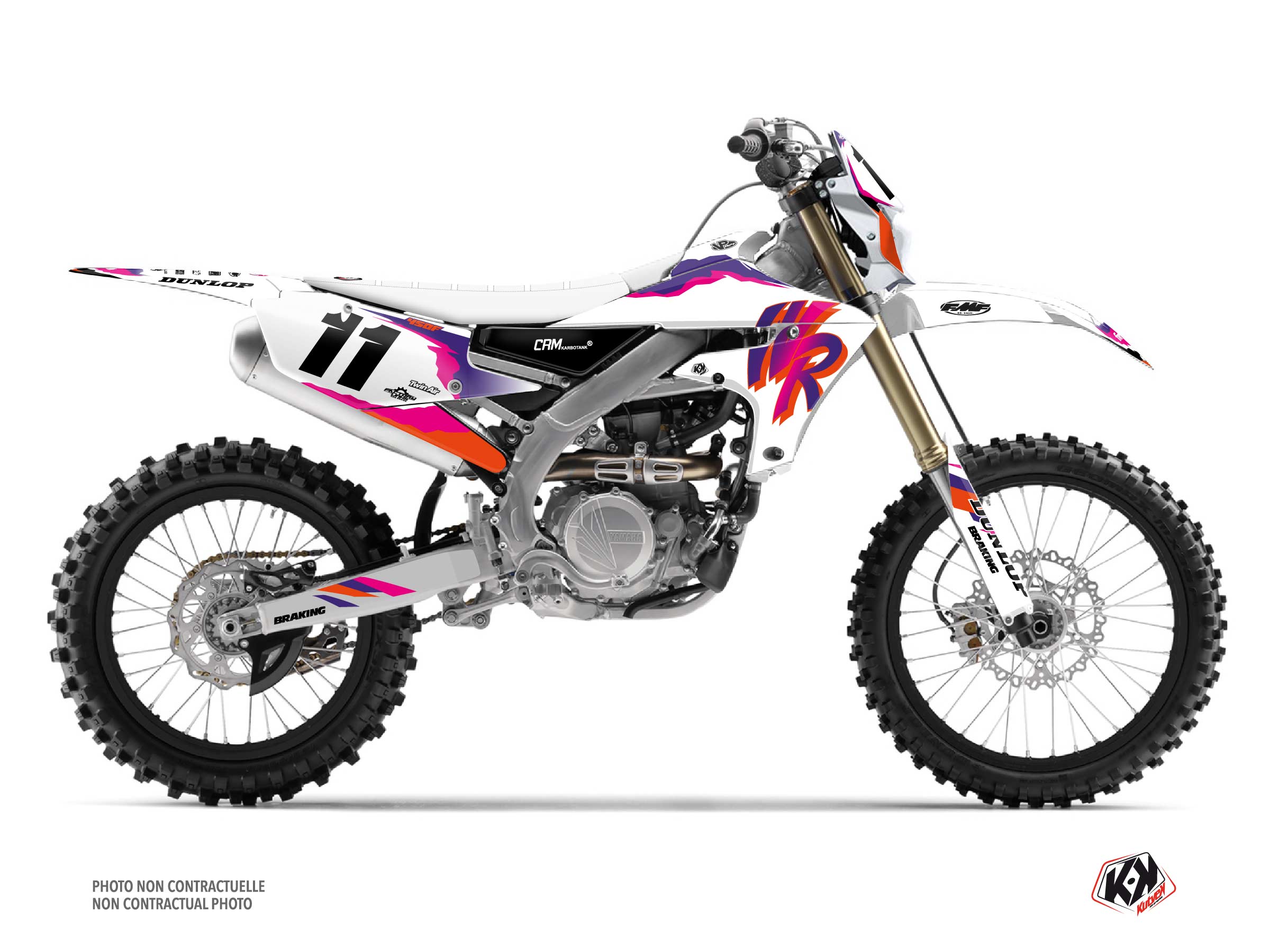 Kit Déco Motocross Fifty Yamaha Wr 450 F Blanc