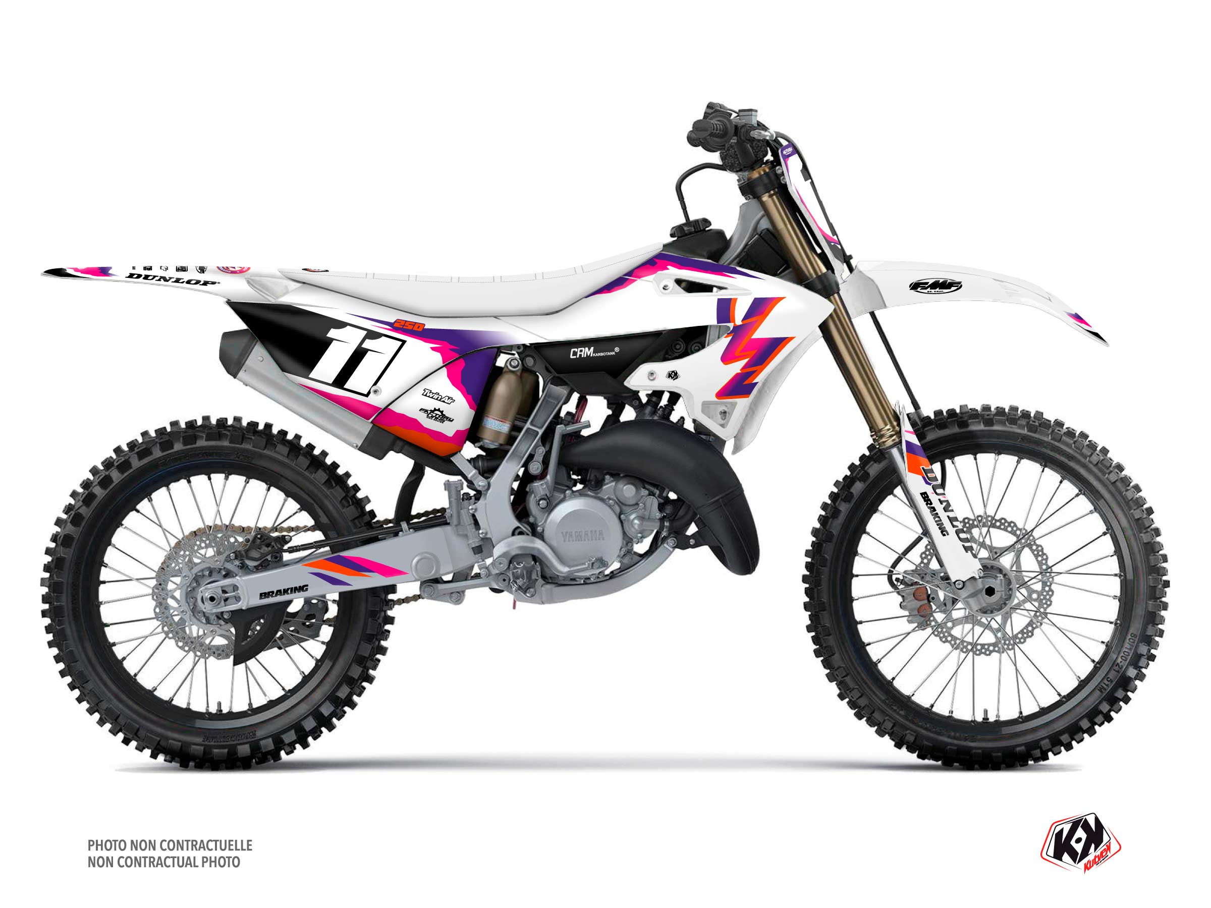 Yamaha Yz 125 Dirt Bike Fifty Graphic Kit White