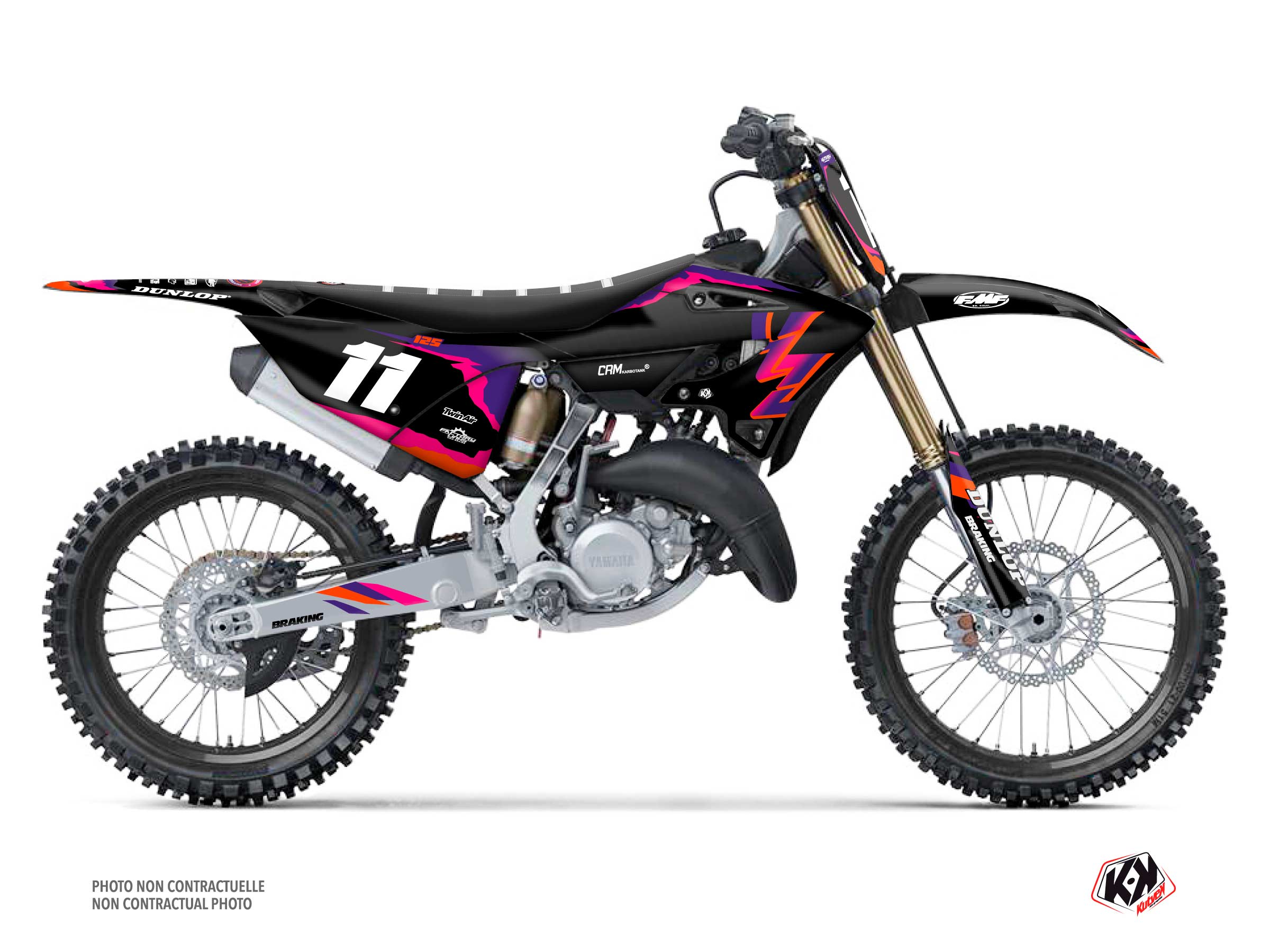Yamaha Yz 125 Dirt Bike Fifty Graphic Kit Black
