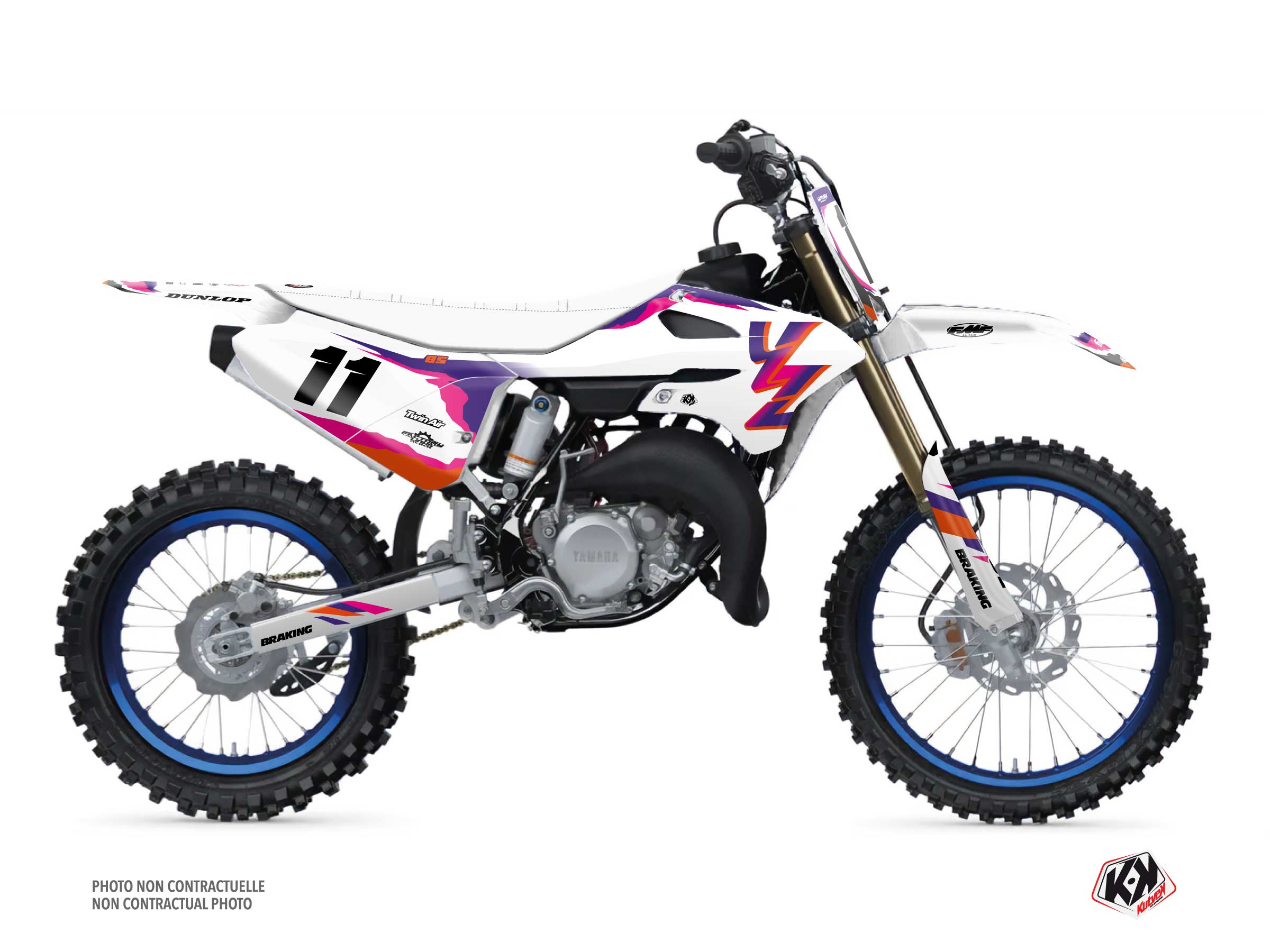 Kit Déco Motocross Fifty Yamaha Yz 85 Blanc