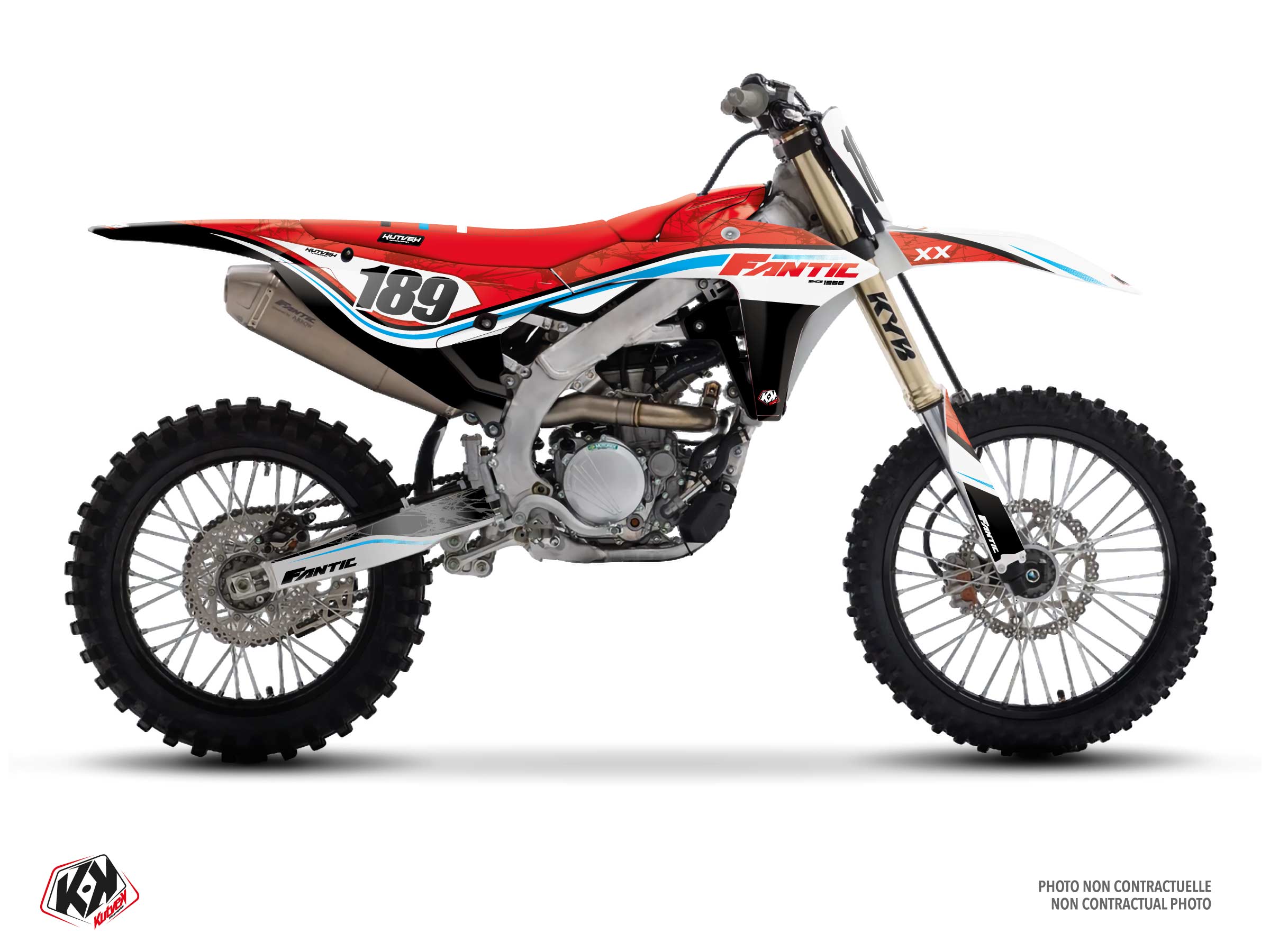 fantic dirt bike flex  graphic kit red