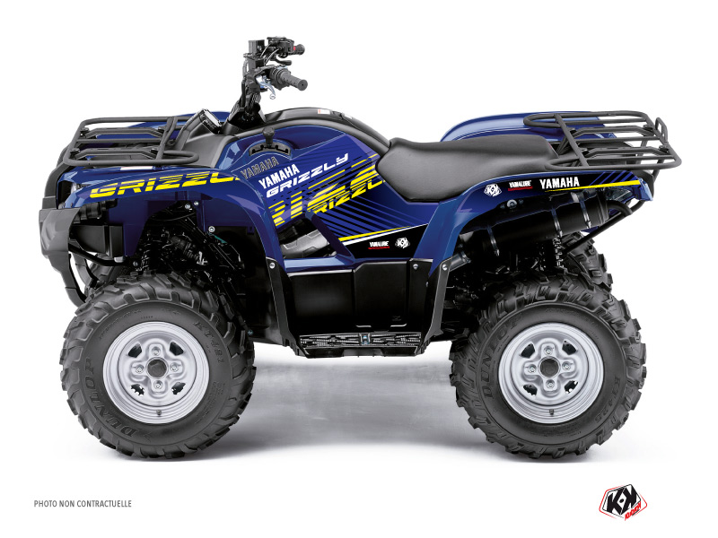 Yamaha 350 Grizzly ATV Flow Graphic Kit Yellow