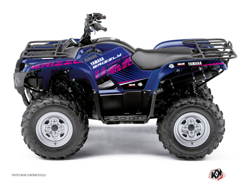 Yamaha 350 Grizzly ATV Flow Graphic Kit Pink