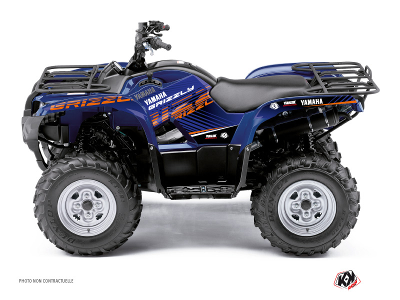 Yamaha 450 Grizzly ATV Flow Graphic Kit Orange
