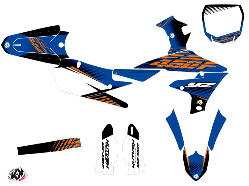 Yamaha 450 YZF Dirt Bike Flow Graphic Kit Orange