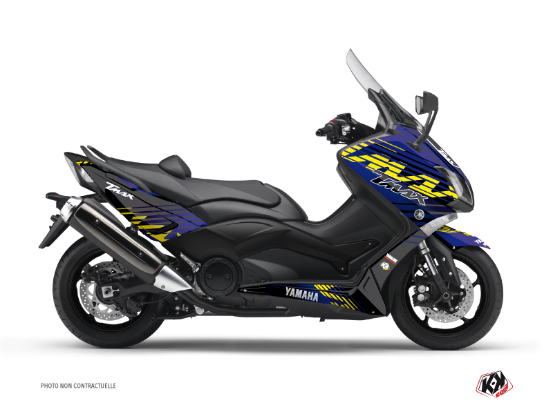 yamaha maxiscooter flow  graphic kit yellow