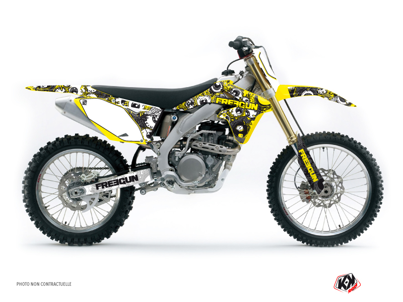 suzuki dirt bike freegun eyed  graphic kit yellow