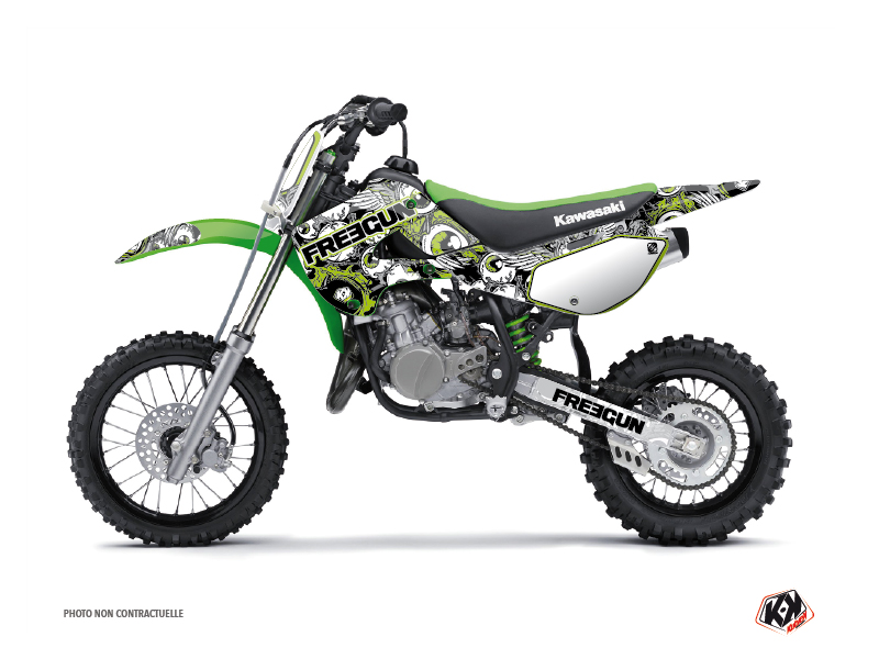 Kawasaki 65 KX Dirt Bike Freegun Eyed Graphic Kit Green