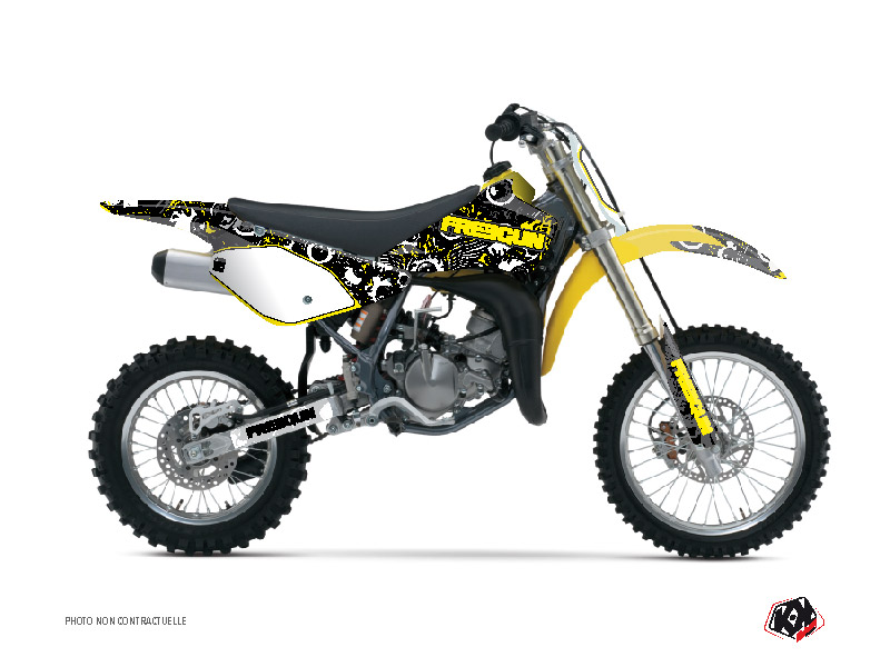 suzuki dirt bike freegun eyed  graphic kit yellow