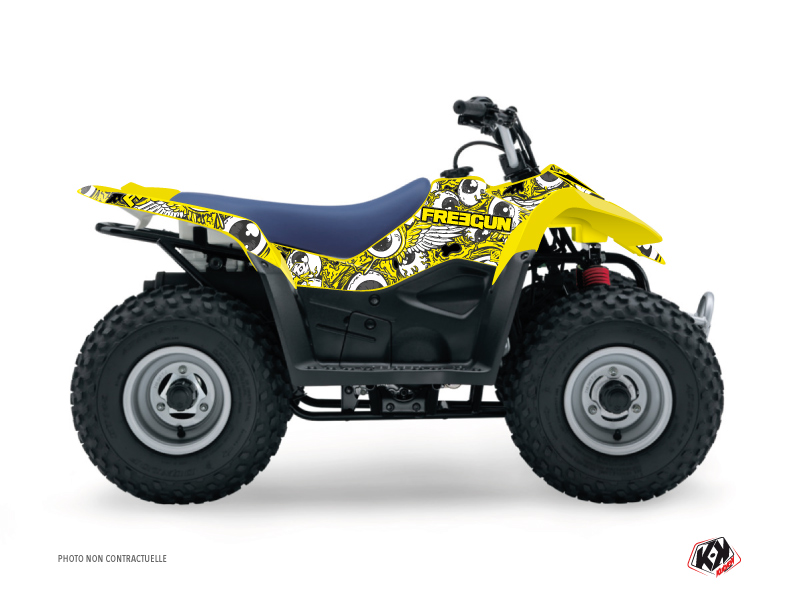 Suzuki 90 LTZ ATV Freegun Eyed Graphic Kit Yellow