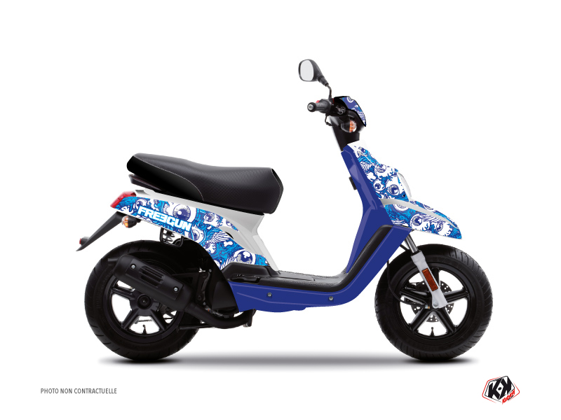 mbk scooter freegun eyed  graphic kit blue