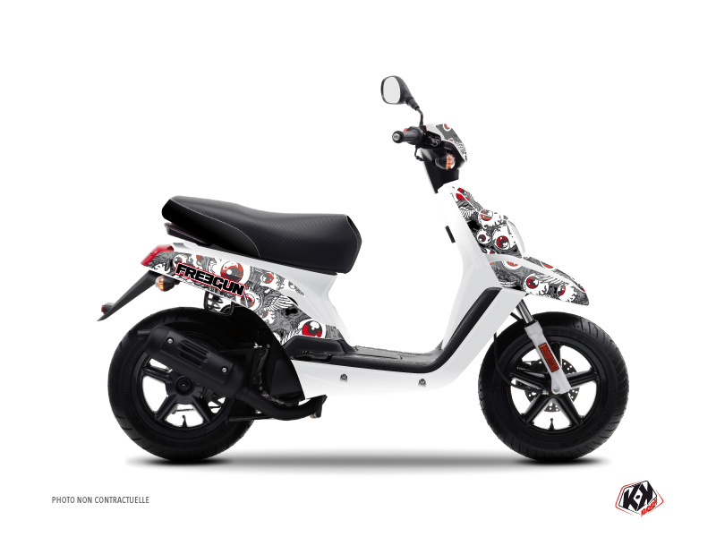 yamaha scooter freegun eyed  graphic kit grey-red