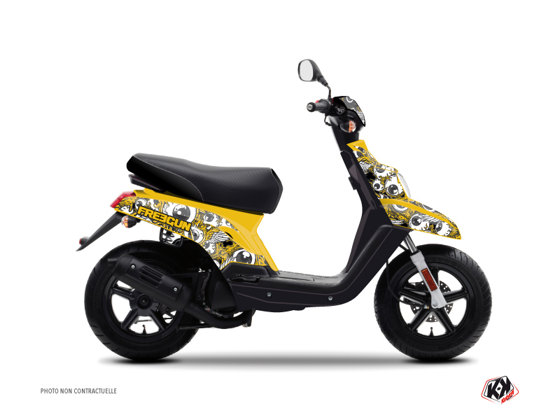 yamaha scooter freegun eyed  graphic kit yellow