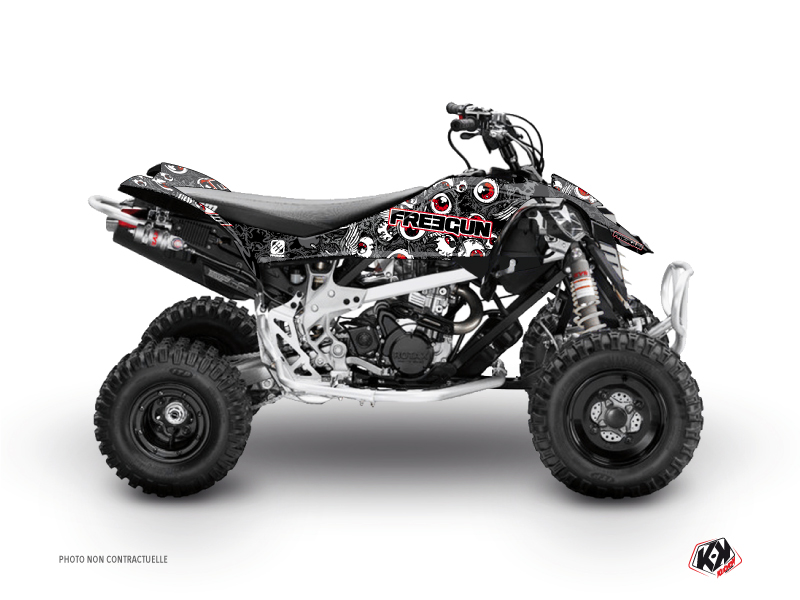 Can Am DS 90 ATV Freegun Eyed Graphic Kit Grey Red