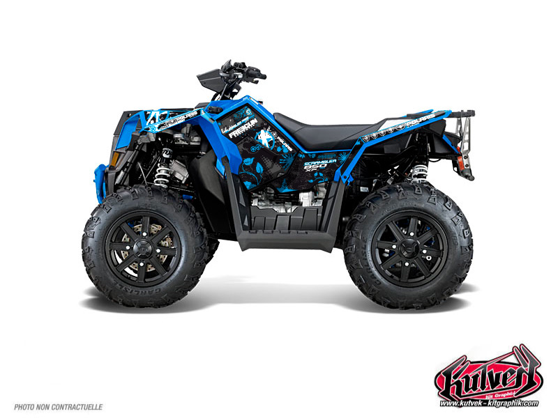 kit déco quad polaris freegun bleu 