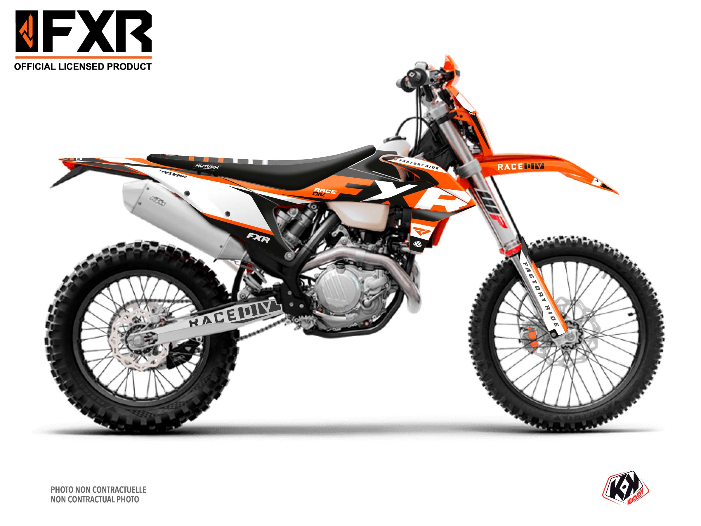 Kit Déco Moto Cross FXR N4 KTM EXC-EXCF Orange