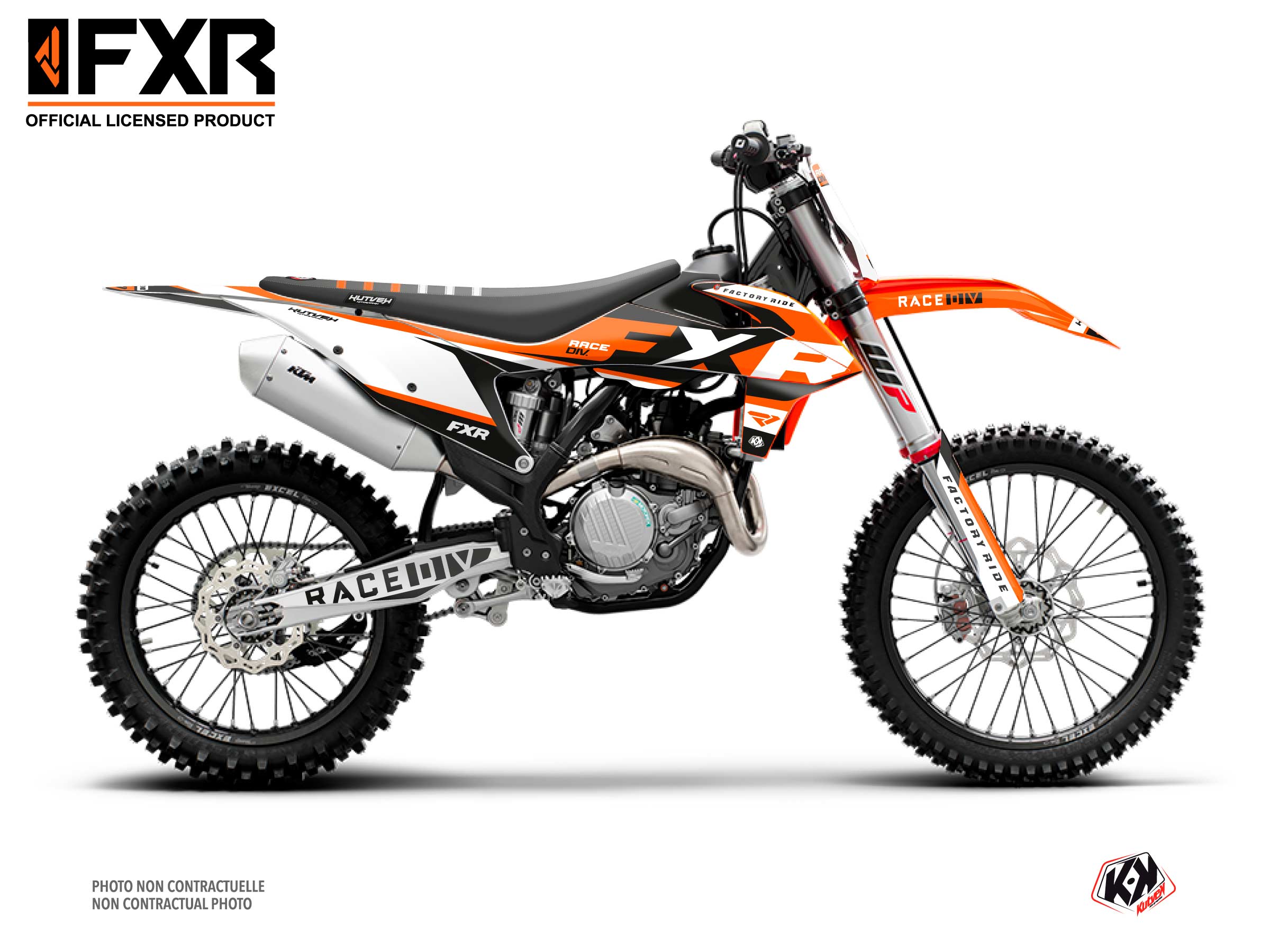 kit déco motocross ktm fxr n4 orange 