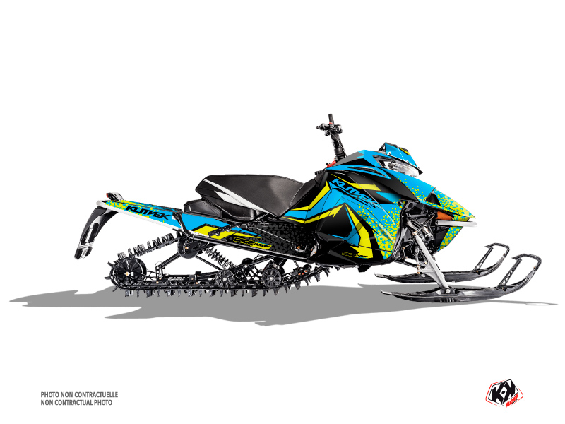 Arctic Cat ASCENDER Snowmobile Gage Graphic Kit Blue Yellow