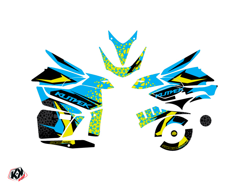 Yamaha PHAZER Snowmobile Gage Graphic Kit Blue Yellow