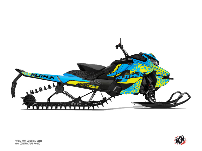 Skidoo Gen 4 Snowmobile Gage Graphic Kit Blue Yellow