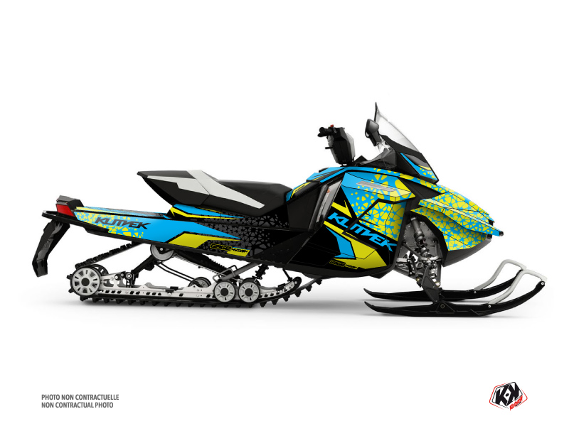 Skidoo REV XR Snowmobile Gage Graphic Kit Blue Yellow