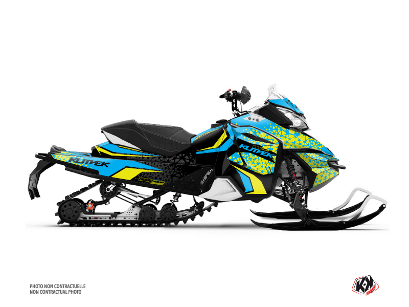 Skidoo REV XS Snowmobile Gage Graphic Kit Blue Yellow