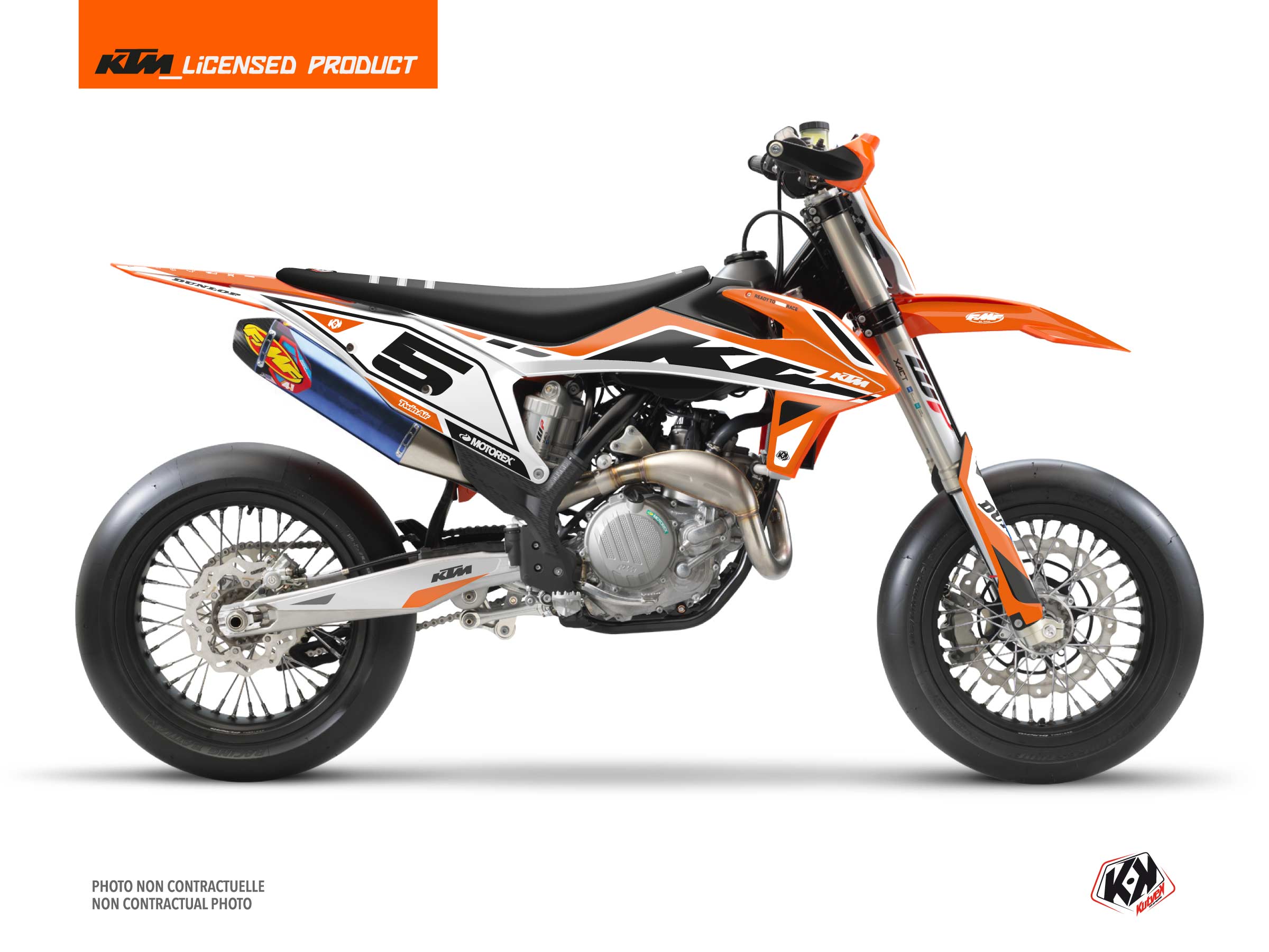 ktm dirt bike global  graphic kit orange