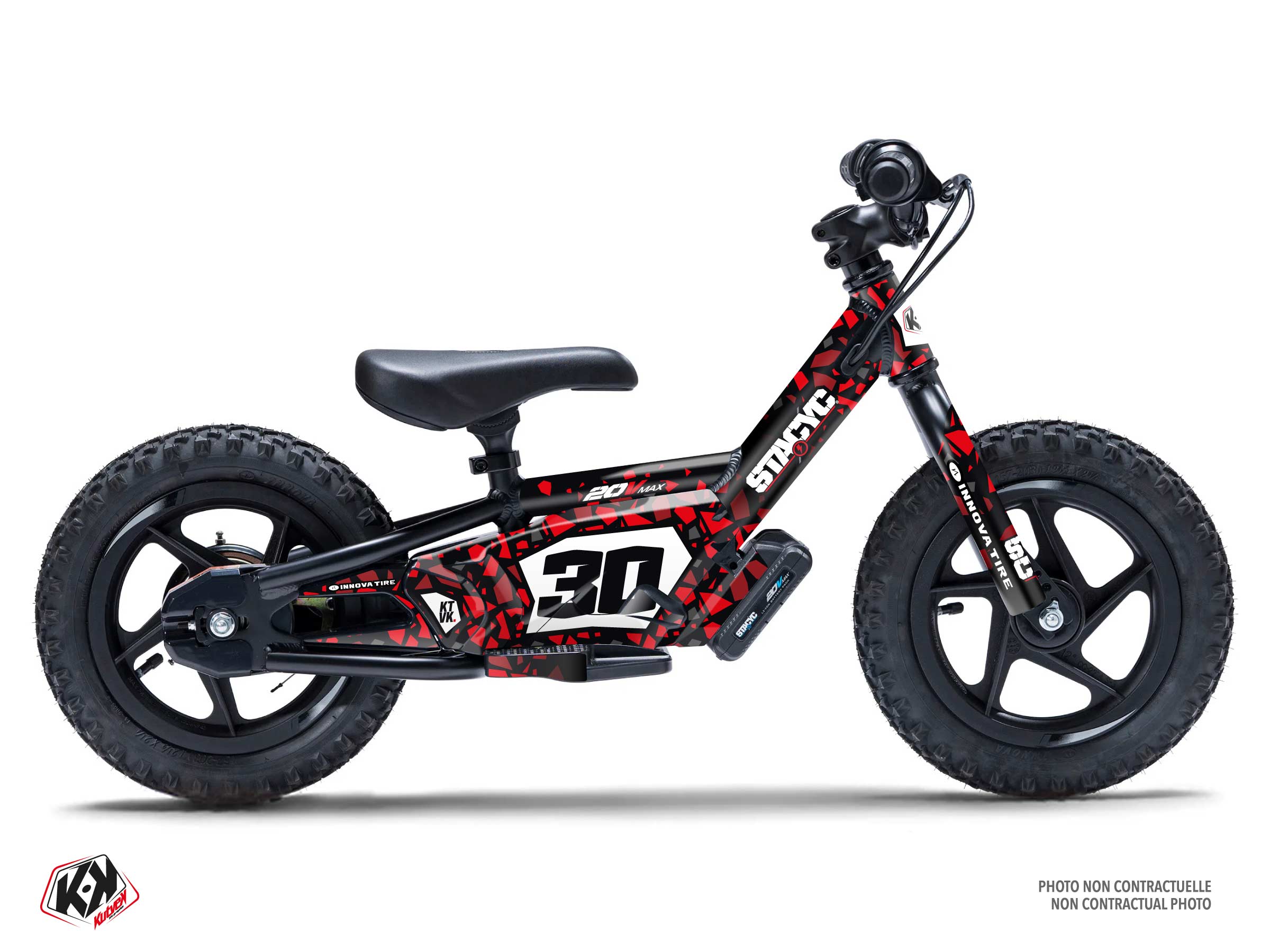 stacyc Balance bike glass  graphic kit red