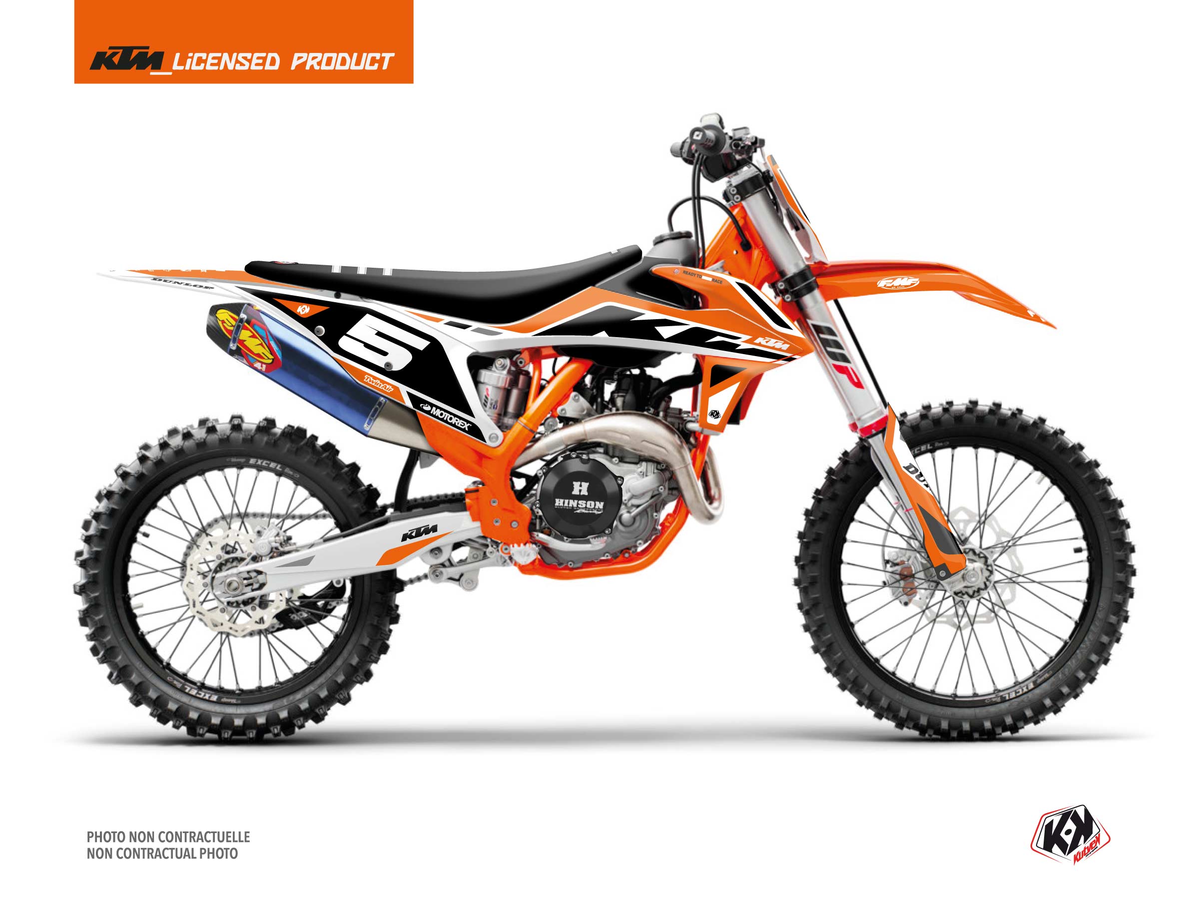 ktm dirt bike global  graphic kit orange