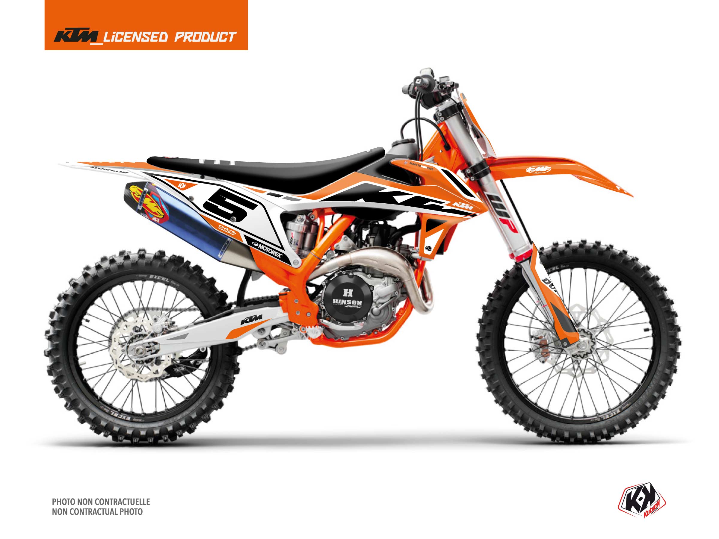 ktm dirt bike global  graphic kit orange
