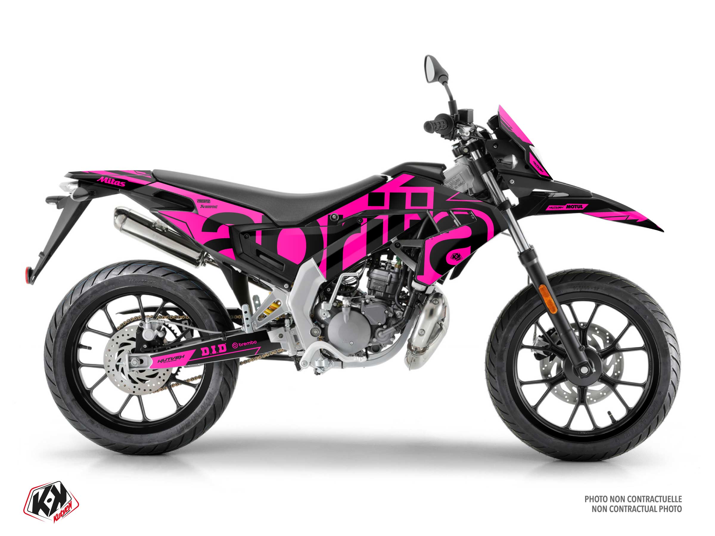 aprilia 50cc glow fluo  graphic kit pink