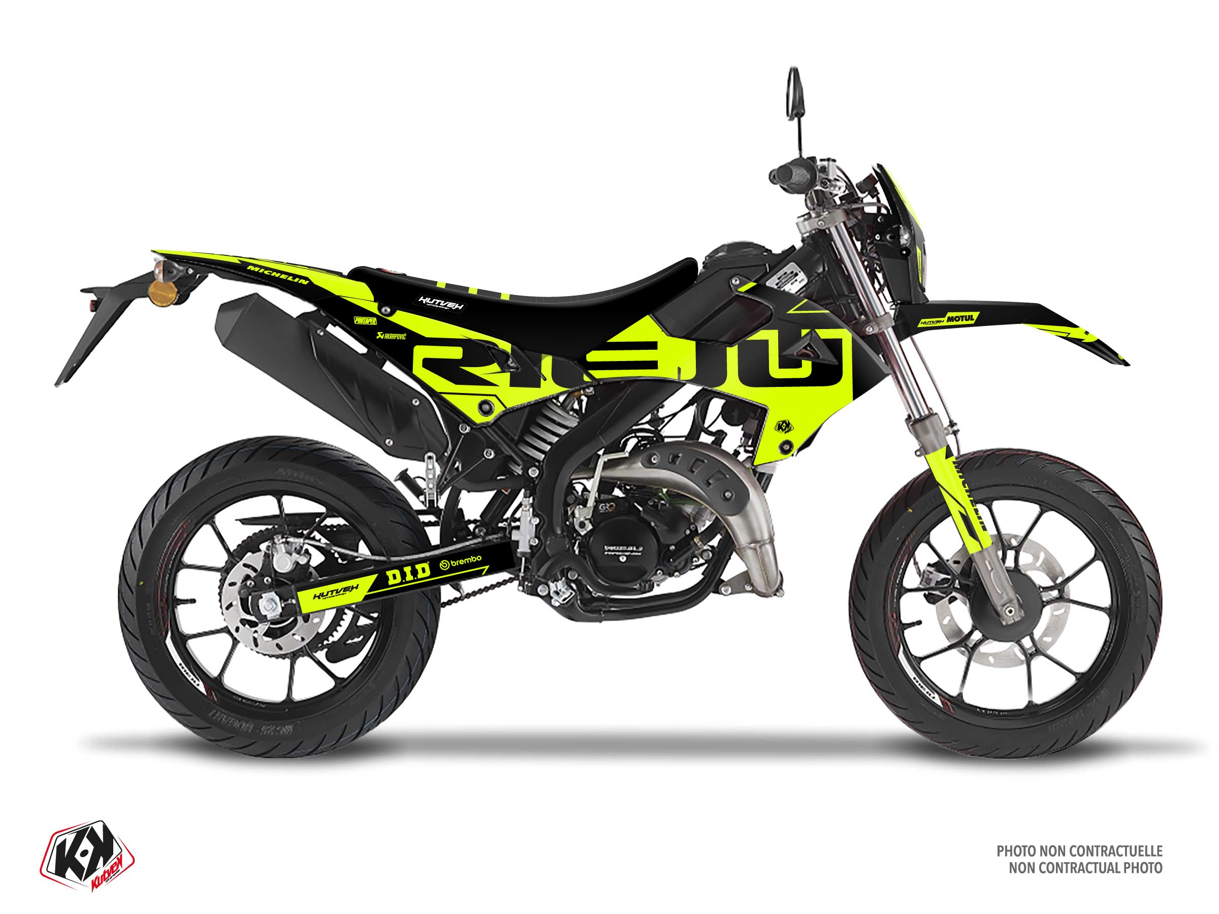 rieju 50cc glow fluo  graphic kit yellow