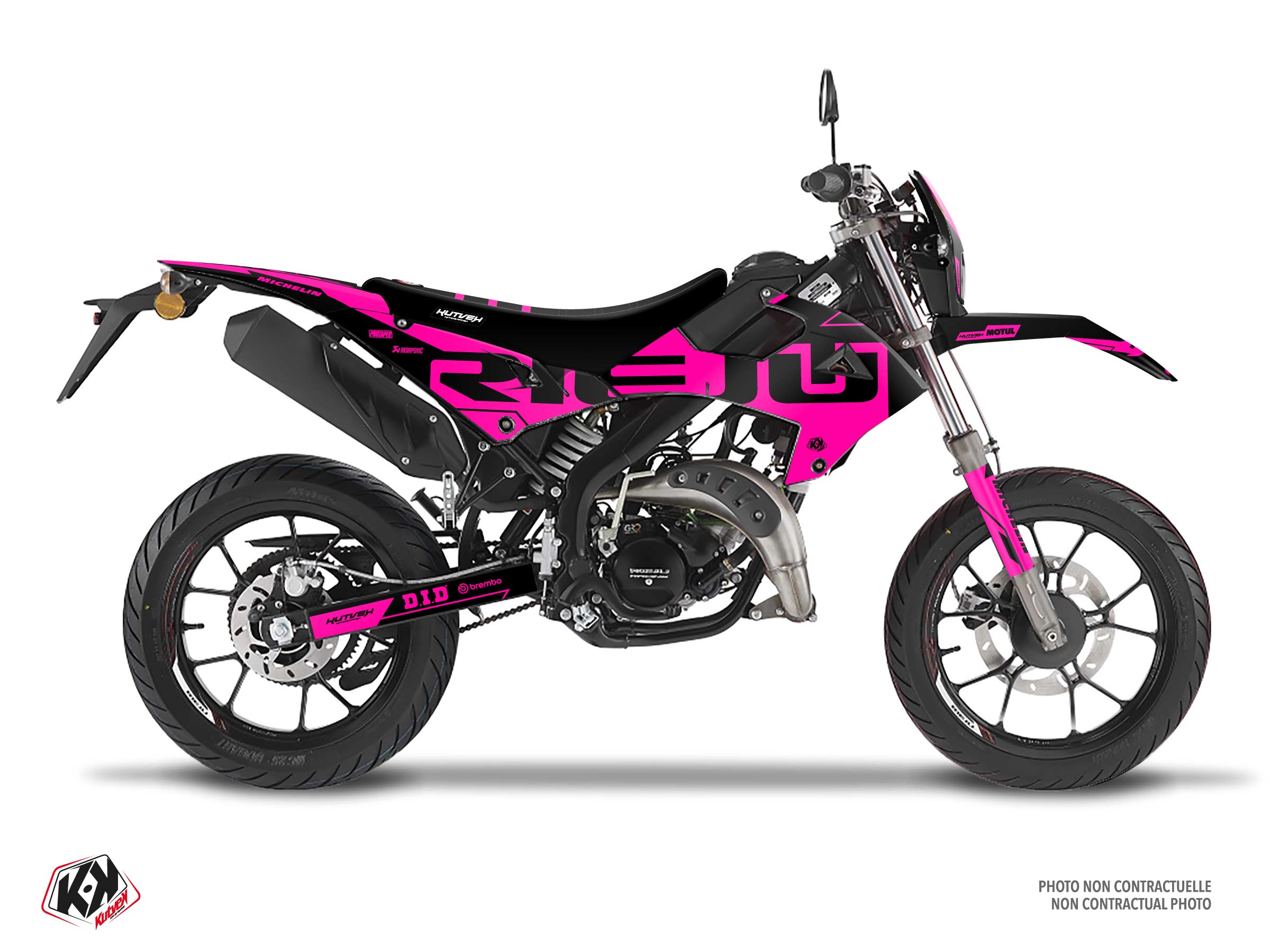 rieju 50cc glow fluo  graphic kit pink