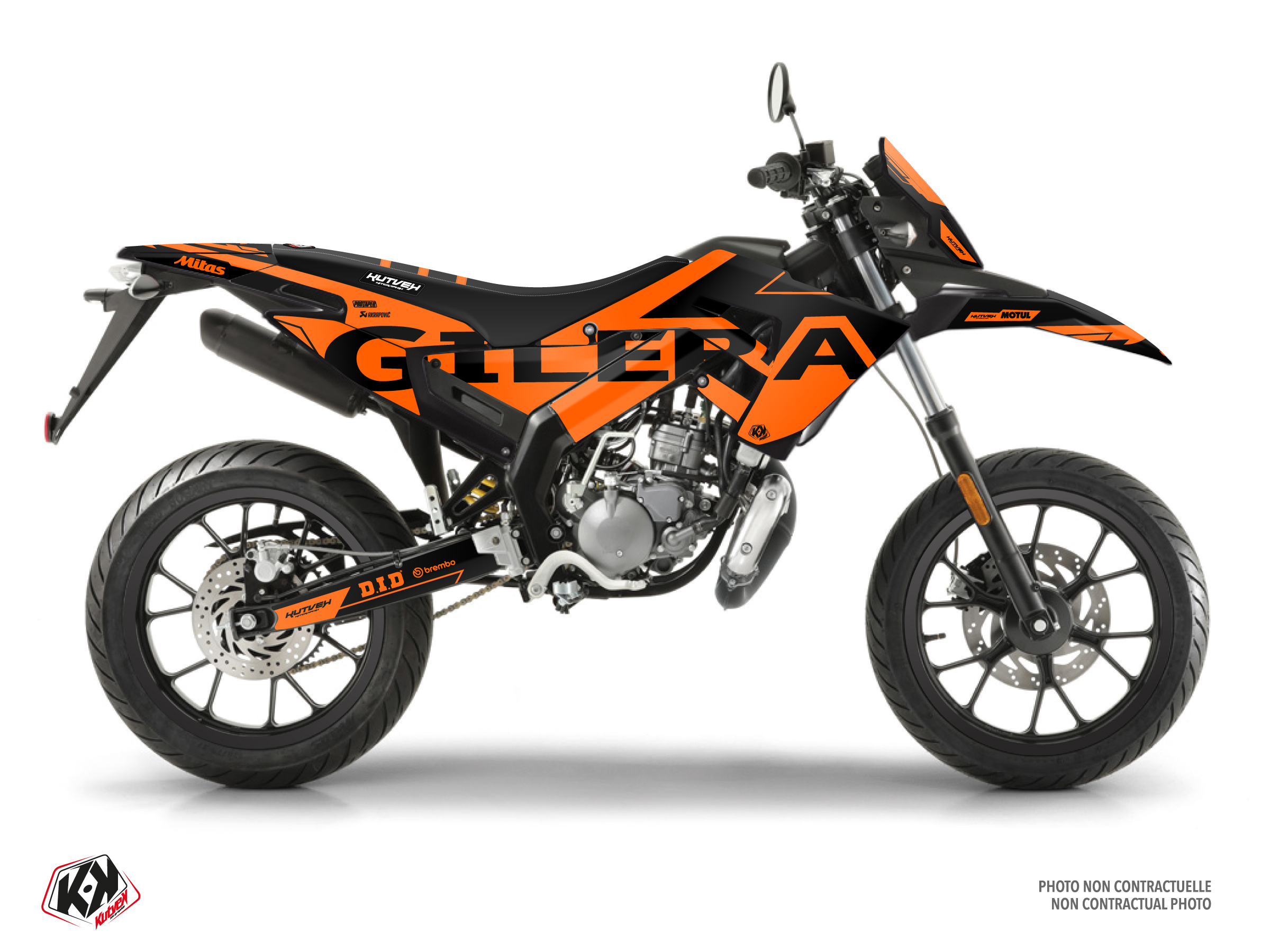 gilera 50cc glow fluo  graphic kit orange