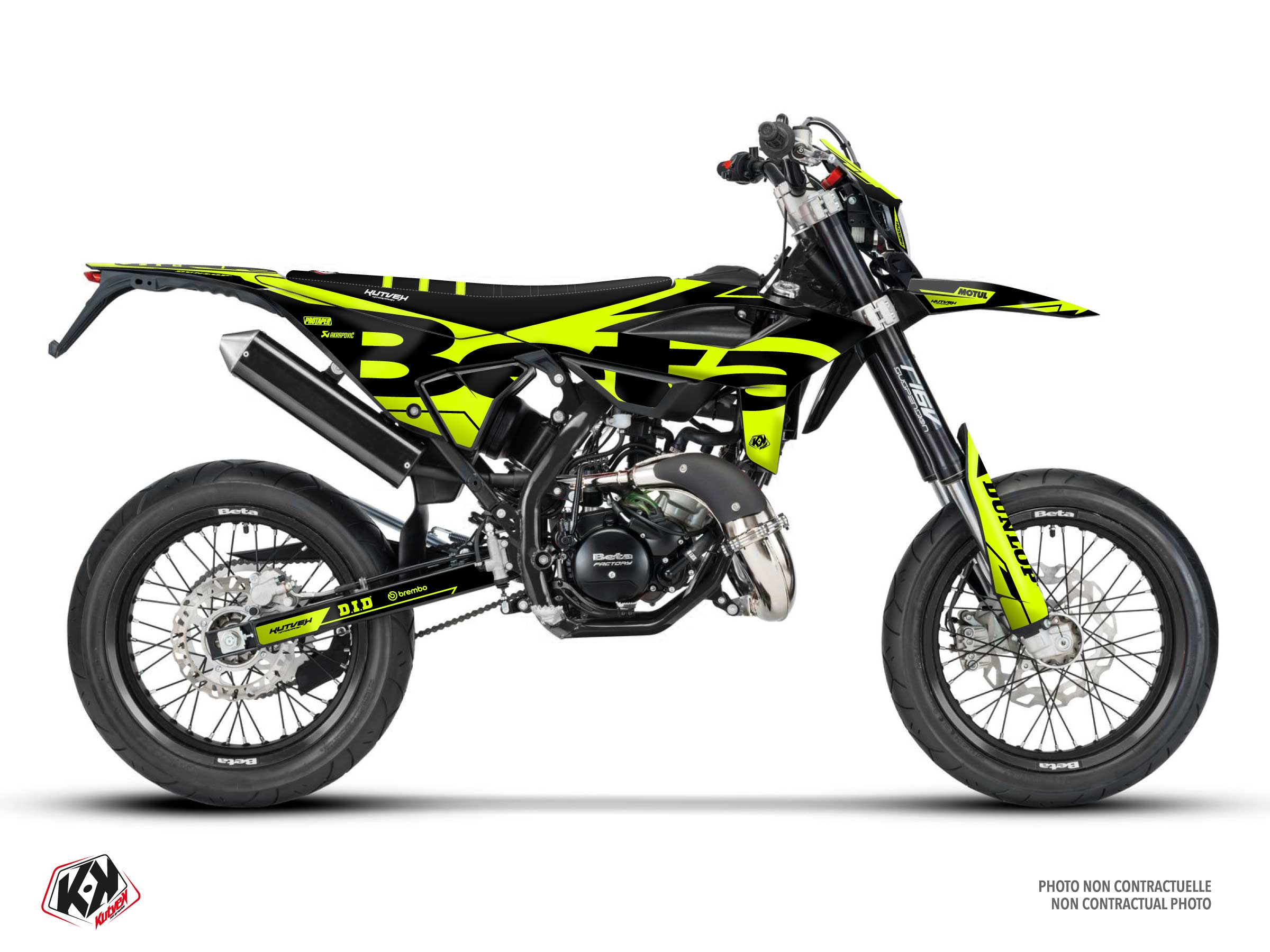 beta 50cc glow fluo  graphic kit yellow
