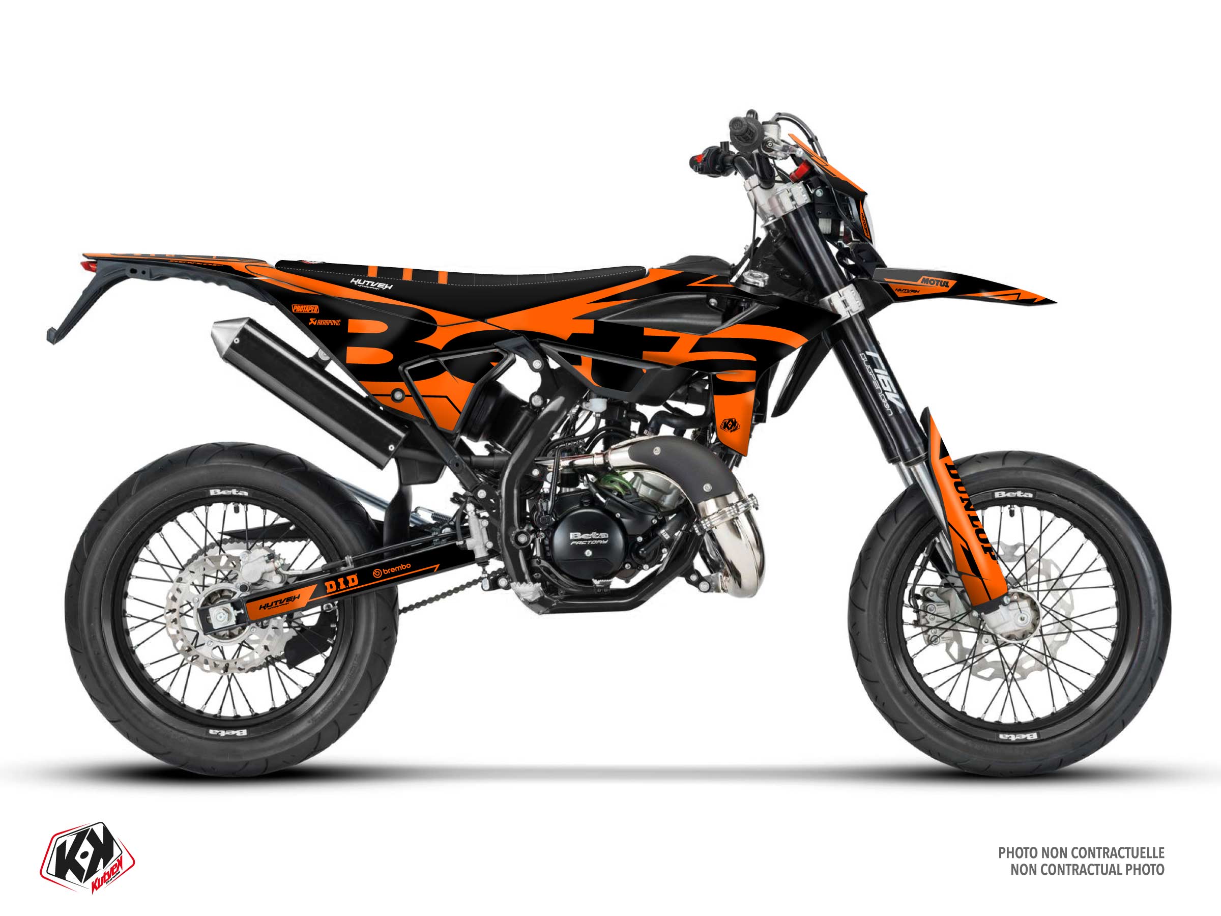 beta 50cc glow fluo  graphic kit orange