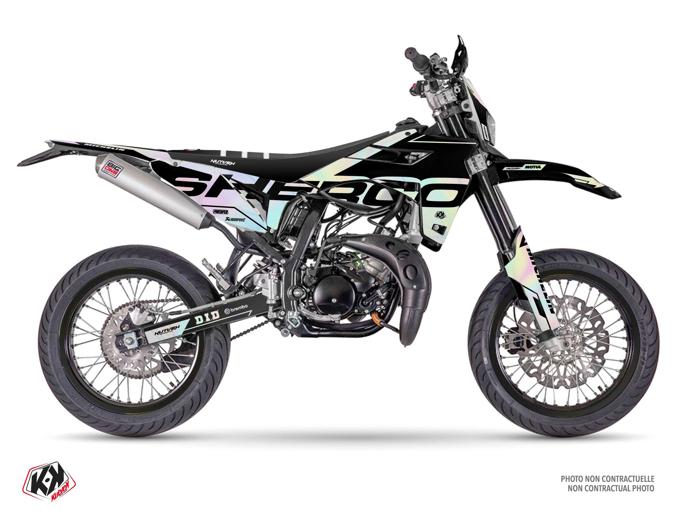 sherco 50cc glow holographic  graphic kit 