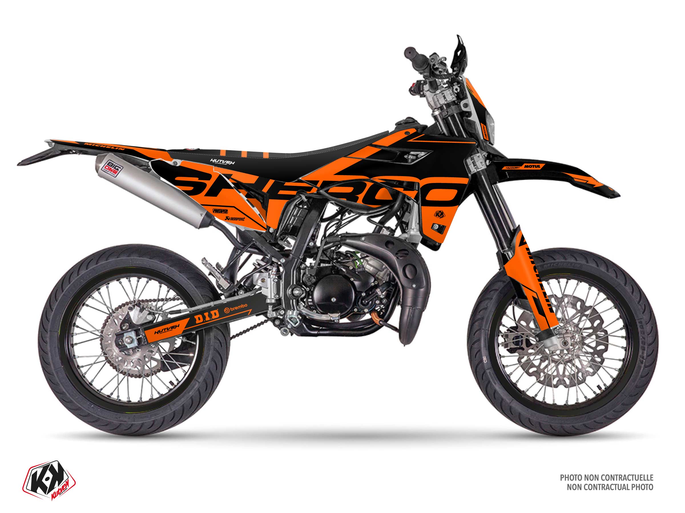 sherco 50cc glow fluo  graphic kit orange