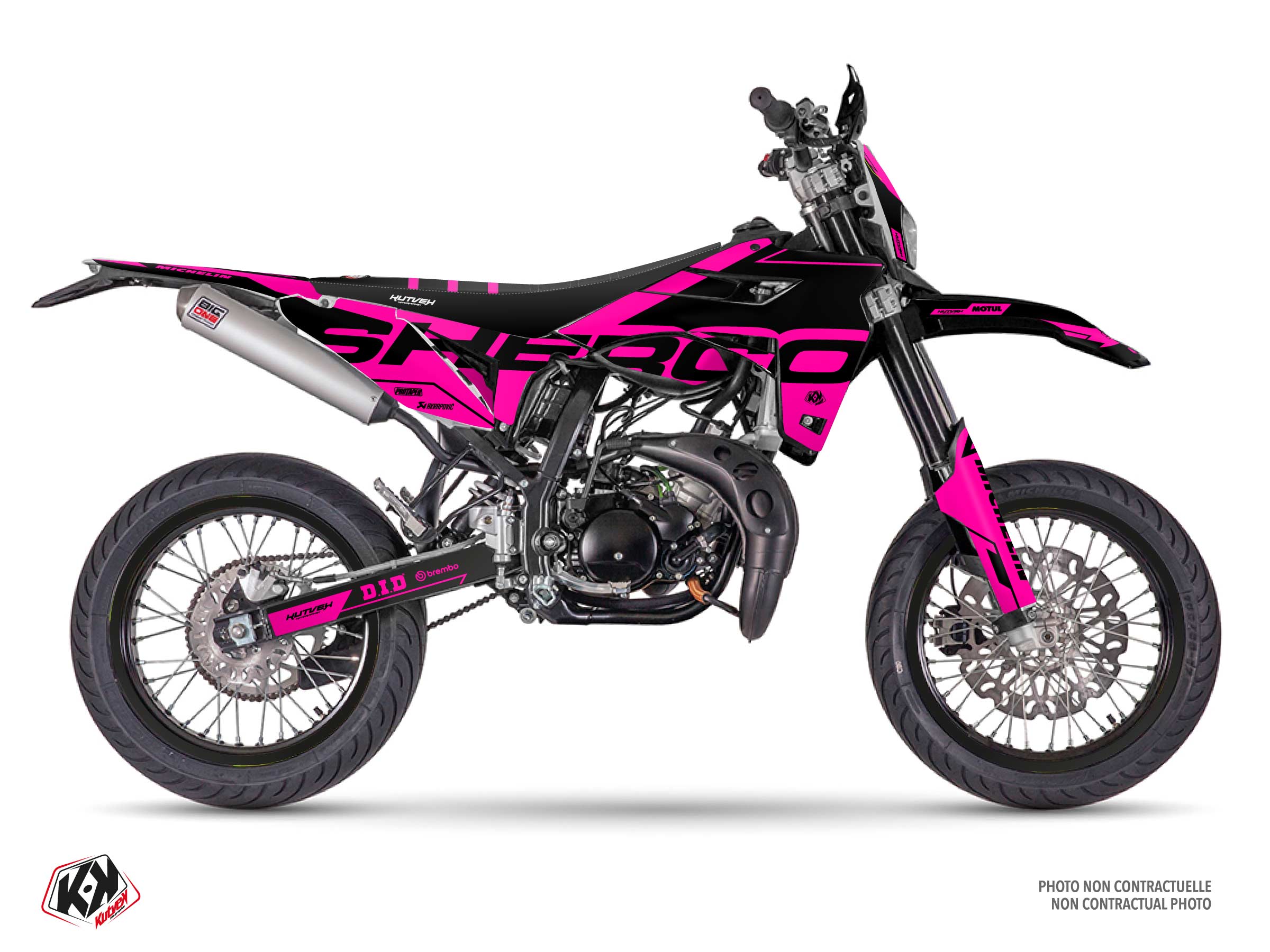 sherco 50cc glow fluo  graphic kit pink