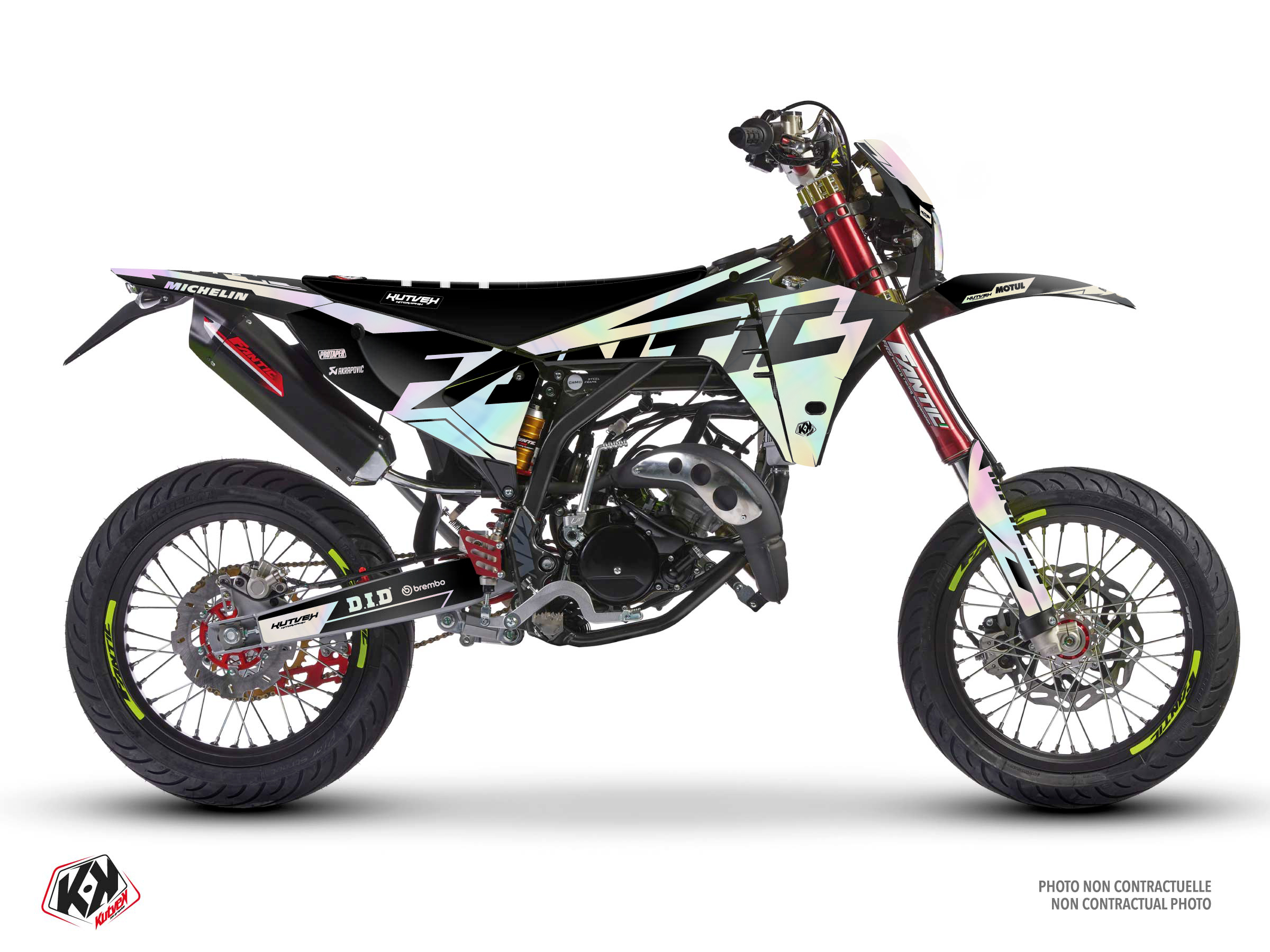 fantic 50cc glow holographic  graphic kit 