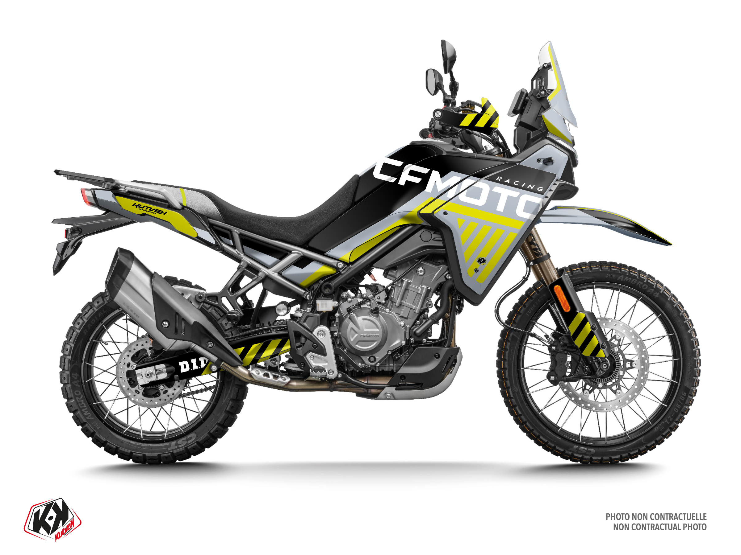 cf moto street bike gp  graphic kit grey