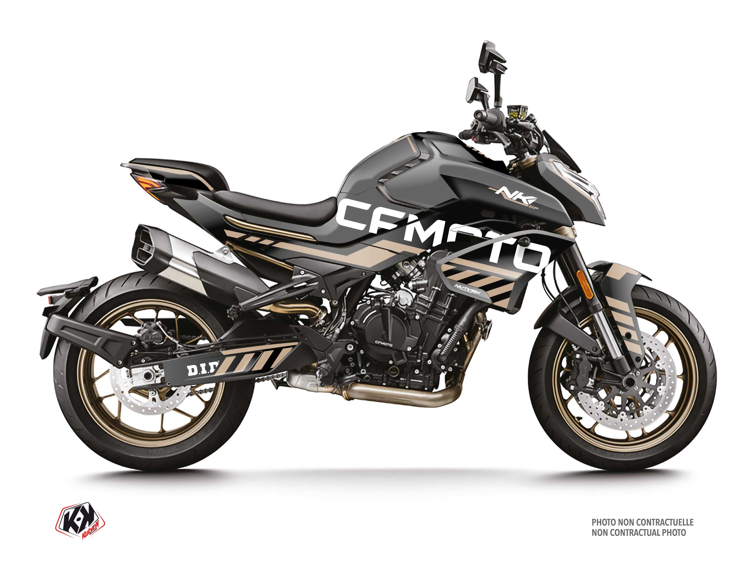 cf moto street bike gp  graphic kit black-copper