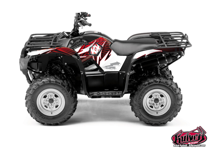 Yamaha 550-700 Grizzly ATV Graff Graphic Kit Red