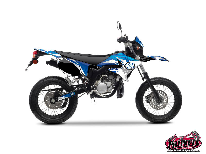 Kit Déco 50cc Graff Yamaha DT 50 Bleu Blanc