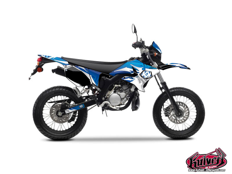 yamaha 50cc graff  graphic kit blue-white