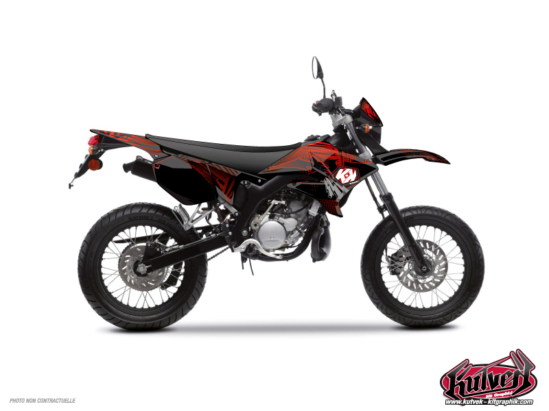 yamaha 50cc graff  graphic kit red
