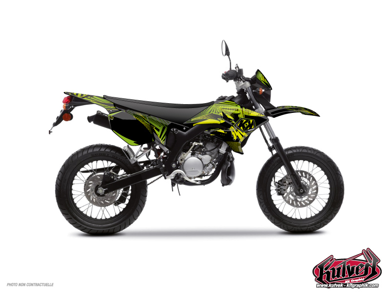 yamaha 50cc graff  graphic kit green