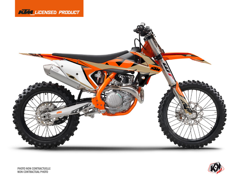 kit déco motocross ktm gravity orange-sable 